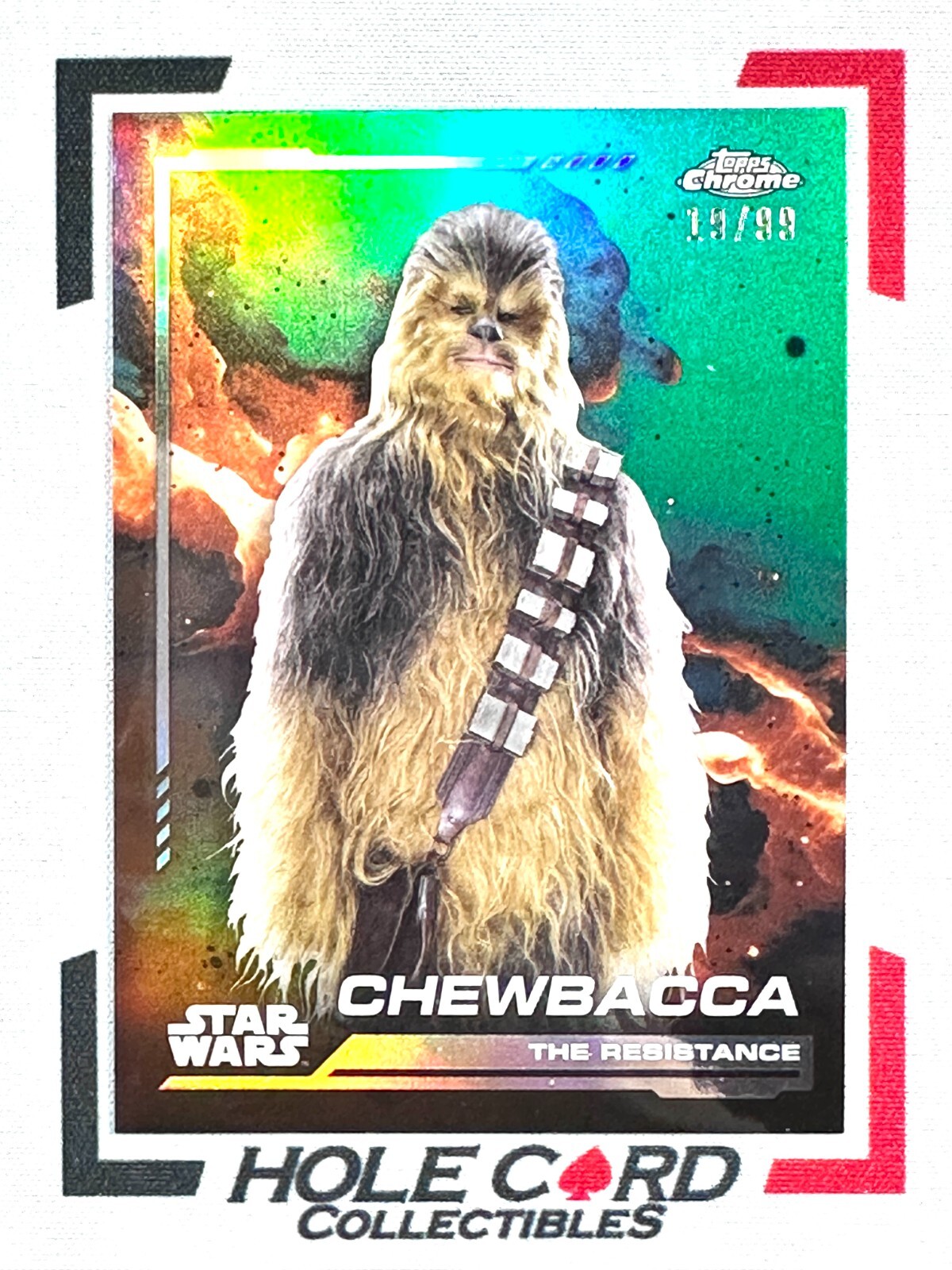 CHEWBACCA 2024 Topps Chrome Star Wars #107 Kashyyyk Green Refractor /99