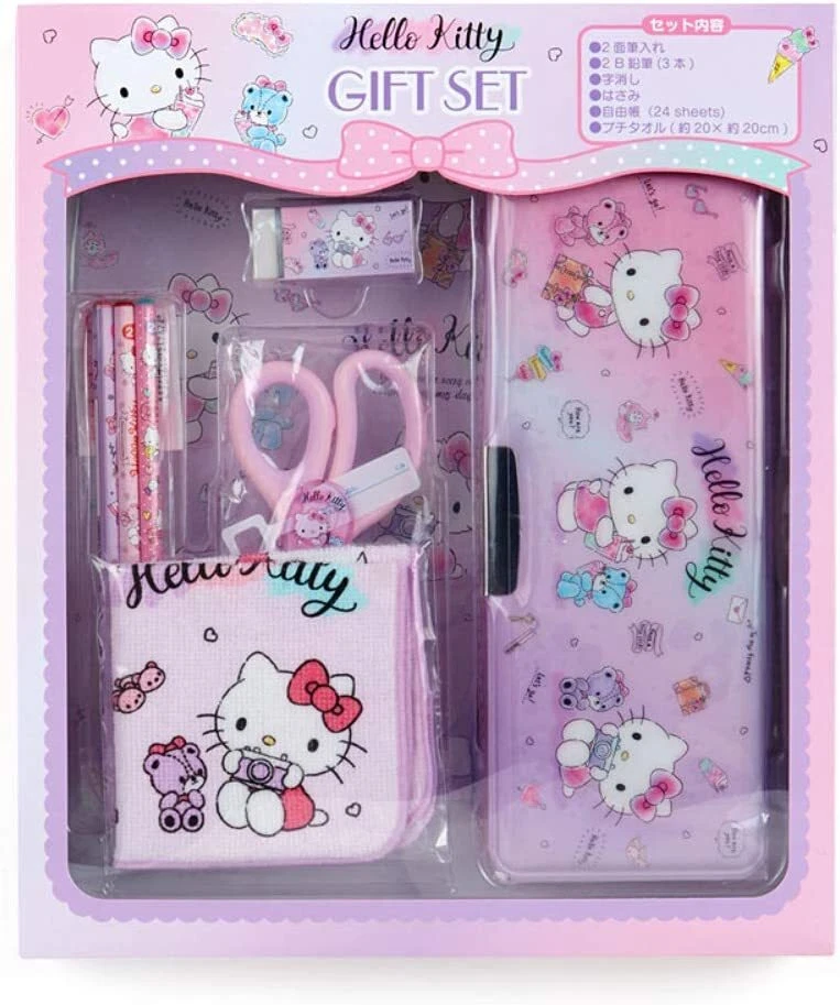 Sanrio Hello Kitty stationery set pencil case scissors eraser