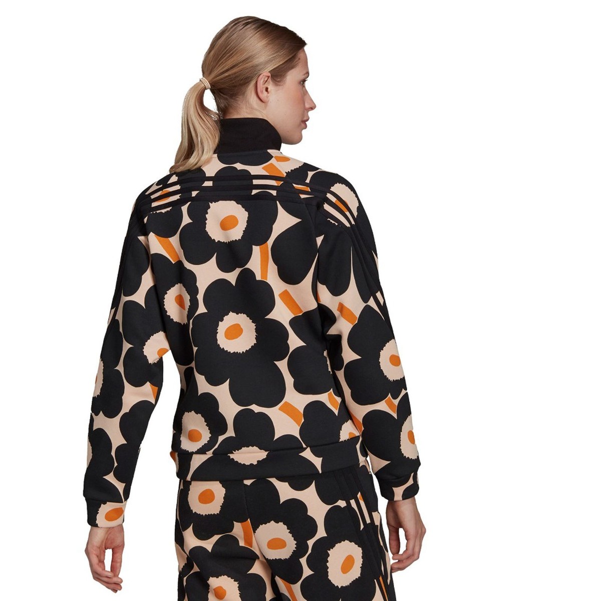 Adidas X Marimekko Designer Fleece Zip Sweat Jacket GT4594 Black