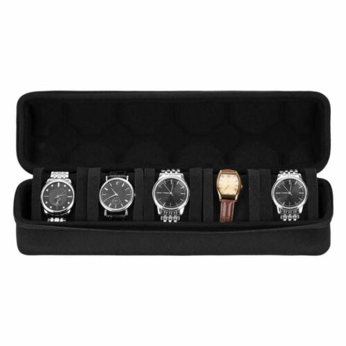 1/2/3/5/6 ranuras reloj de viaje estuche con rollo reloj de pulsera estuche de exhibición caja de almacenamiento - Imagen 9 de 38
