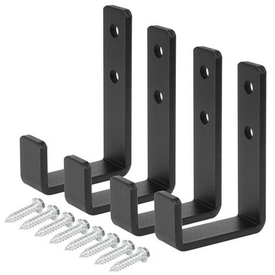 4 Pack 2-3/8 Heavy Duty Steel J Hooks Wall Mount Utility Rack Mount Quilt Hoop