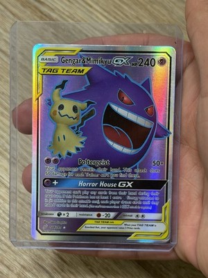Gengar & Mimikyu GX TAG TEAM Full Art Holo SM-Team Up 164/181 | eBay