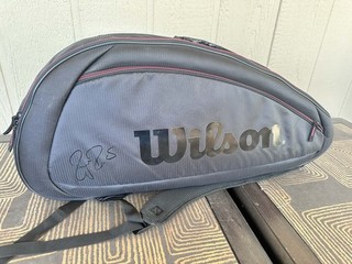 Bolsa de raqueta de tenis Wilson Roger Federer negra (usada excelente estado)