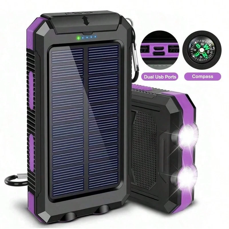 20000mAh solar power bank for camping