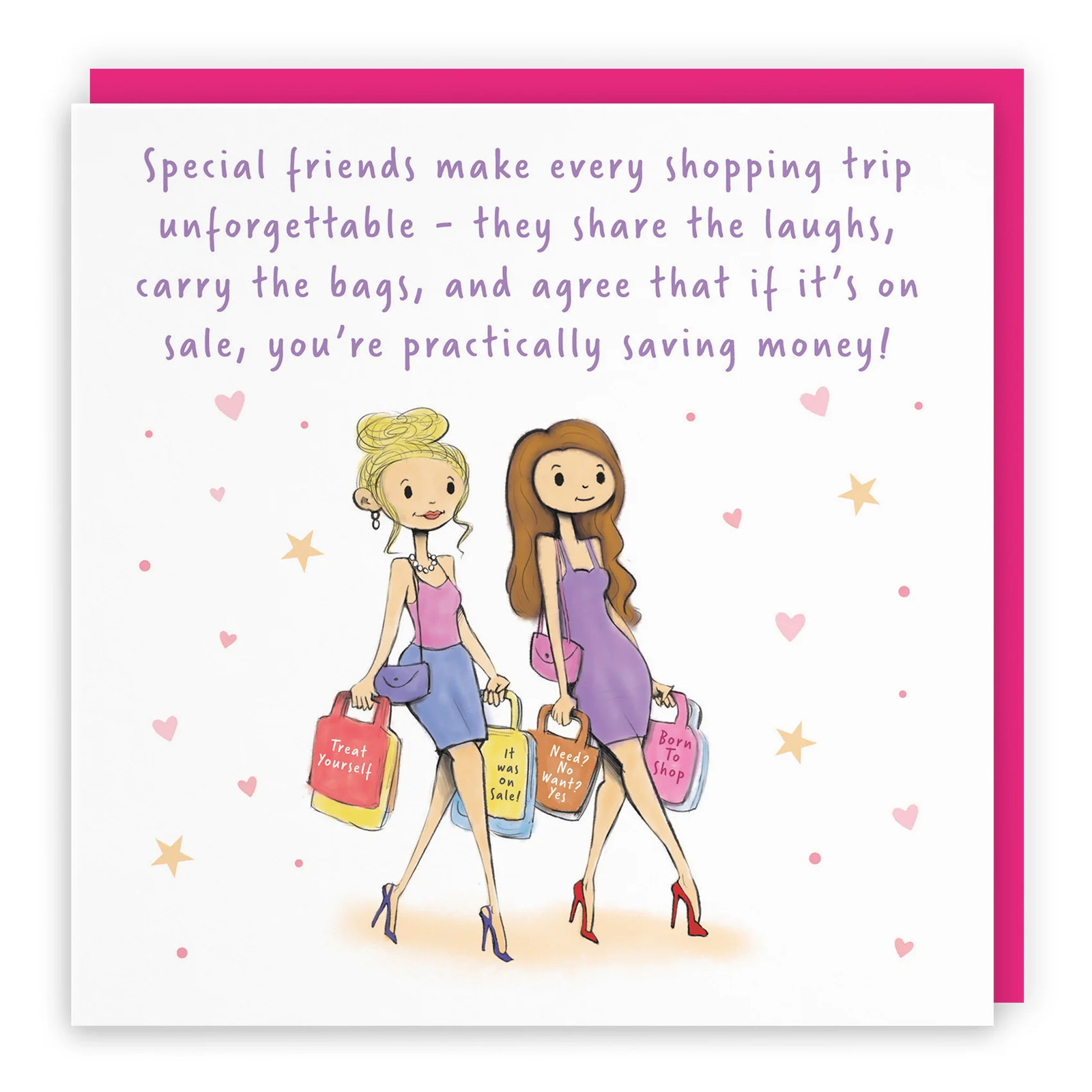 Women's Friendship Card Shopping Silly Squiggles