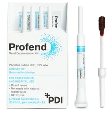 12 Boxes PDI Profend Nasal Swabs Decolonization Kit, Expiration 2/2027 (4/Box)