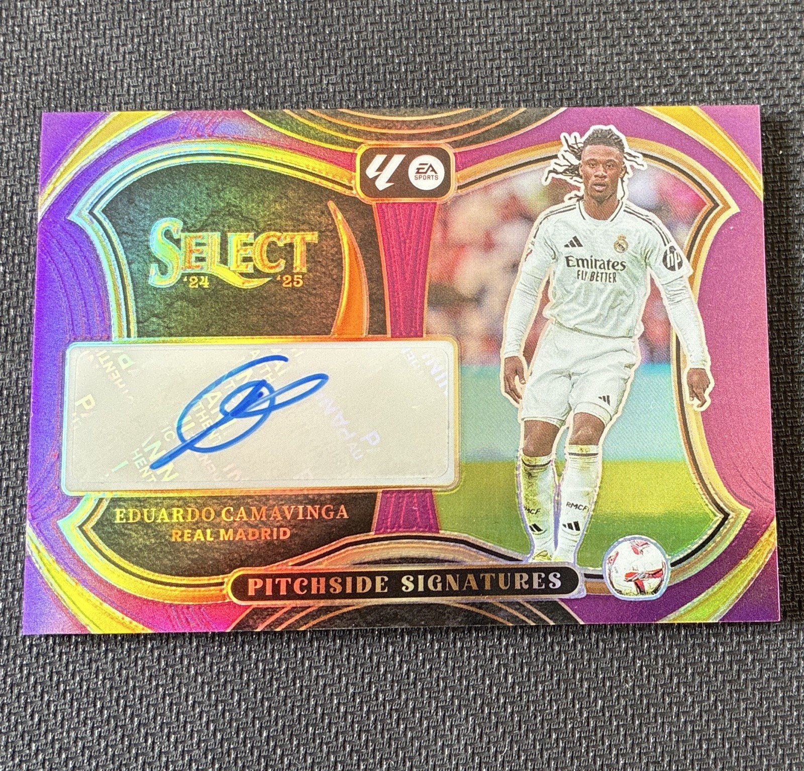 Panini 2024-25 Select LaLiga Pitchside Signatures Camavinga PS-EC Auto /49 view 1