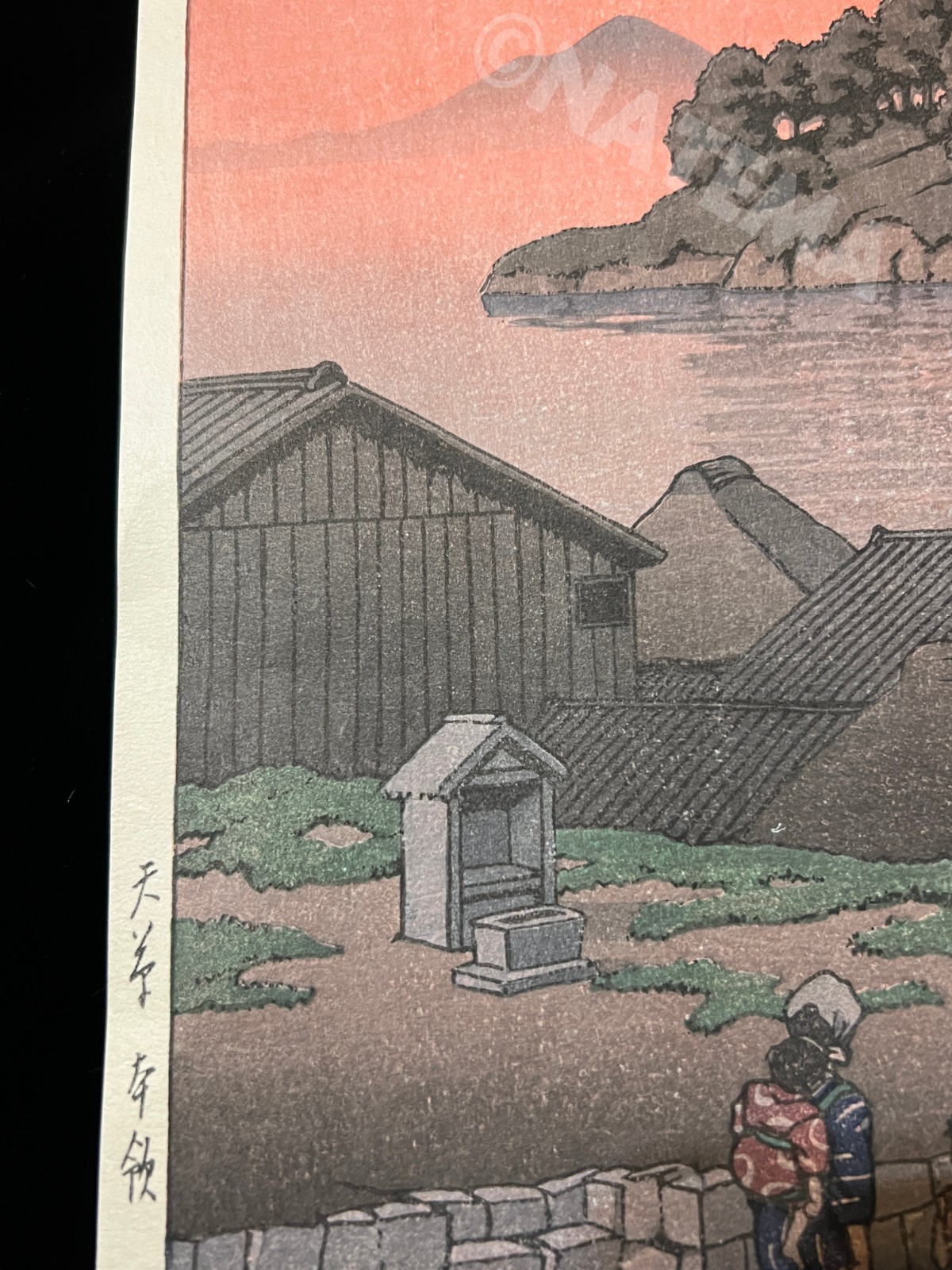 Hasui Kawase "Amakusa Honryo" woodblock print authentic ATOZURI