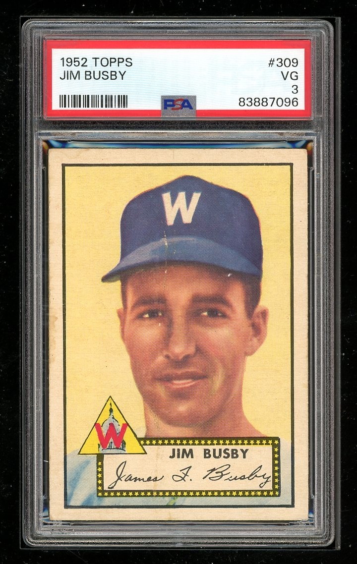 1952 Topps #309 Jim Busby PSA 3
