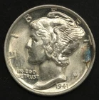 1941 10C Mercury Dime- Choice UNC- SMH 2019