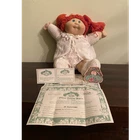 Cabbage Patch Kids Di Eleanore Doll Red Hair 1984 w/ Adoption Papers & Box