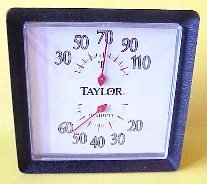 Taylor Humidiguide VINTAGE Tabletop Wall Thermometer Humidity & Temperature Gage