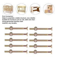 10 Sets Baby Bed Crib Screw M6 Galvanized Stainless Steel Hex Socket Head Cap