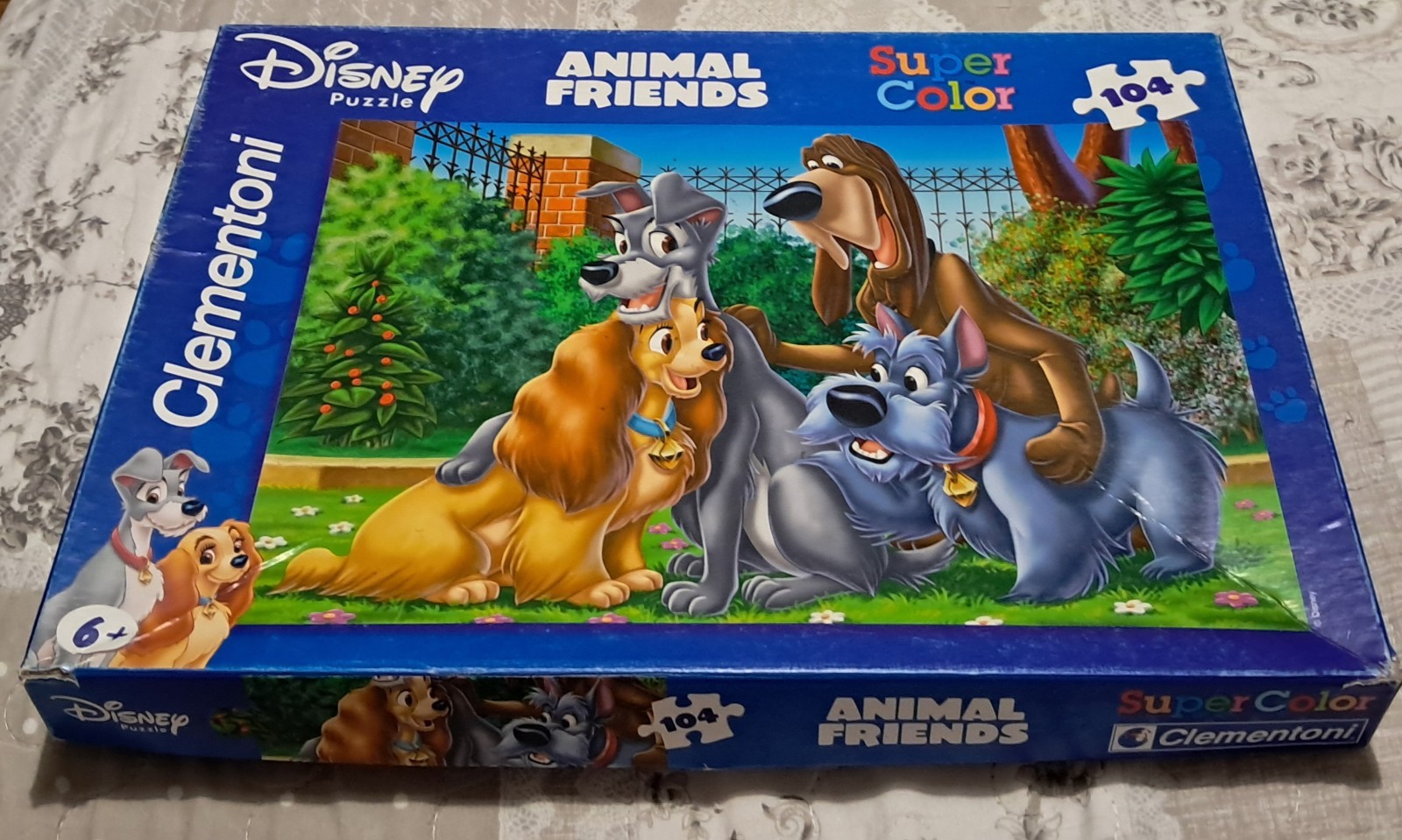 Gioco puzzle Disney Animal Friends Lilli e Il Vagabondo 104 pezzi Clementoni