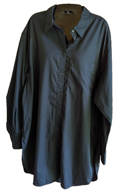New Gap Organic Cotton Shirt L Weekend Tunic Button Oversized Lagenlook Relaxed
