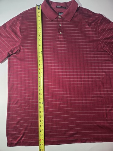 Tiger Woods Collection Nike Dri Fit Golf Polo Shirt Mens XXL Stripe Performance - Picture 4 of 6