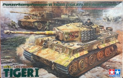 Tamiya Modellbausatz Late Version Tiger I (with crew) No. 25401 1:35 OVP
