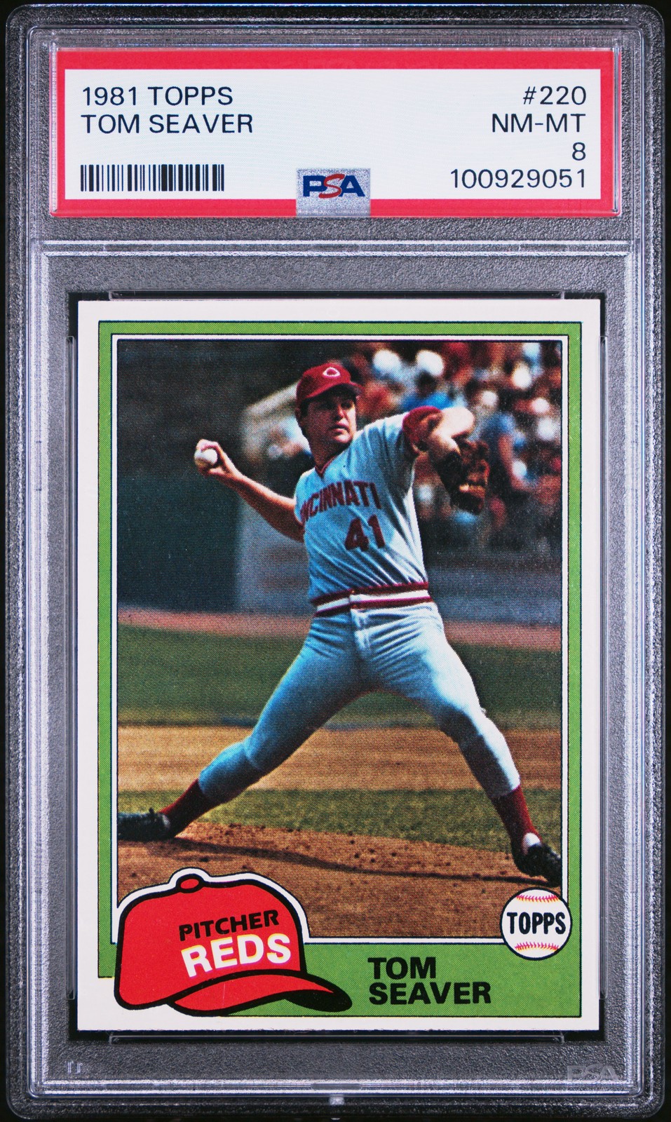 1981 TOPPS #220 TOM SEAVER PSA 8