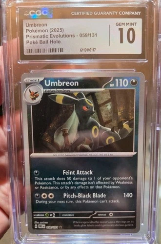 Umbreon *CGC 10* PokeBall Holo *Prismatic Evolutions* #59 *2025* Pokemon