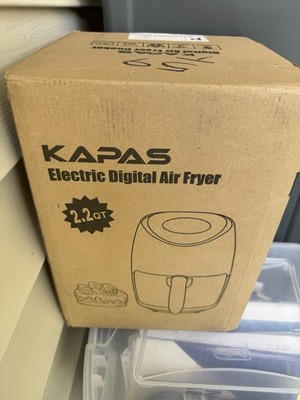 KAPAS Air Fryer Cooker 2.2qt Yellow Electric Timer Basket
