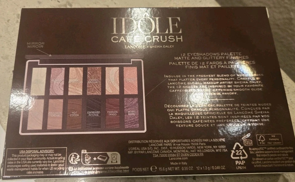 Lancôme Idole Cafe Crush Eye Makeup Platte (12 Shades) x Sheika Daley 2025 NEW - Image 3 of 4