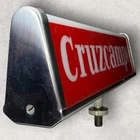 Vintage Cruzcampo Beer Tap Sign / Handle • Stainless Steel 9 3/8” X 2 3/4”