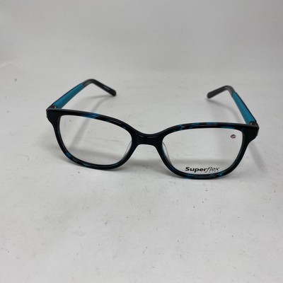 SUPERFLEX KIDS EYEWEAR SFK-198 BLACK TEAL 48-17-130 FLEX HINGE EYEGLASSES 148C 