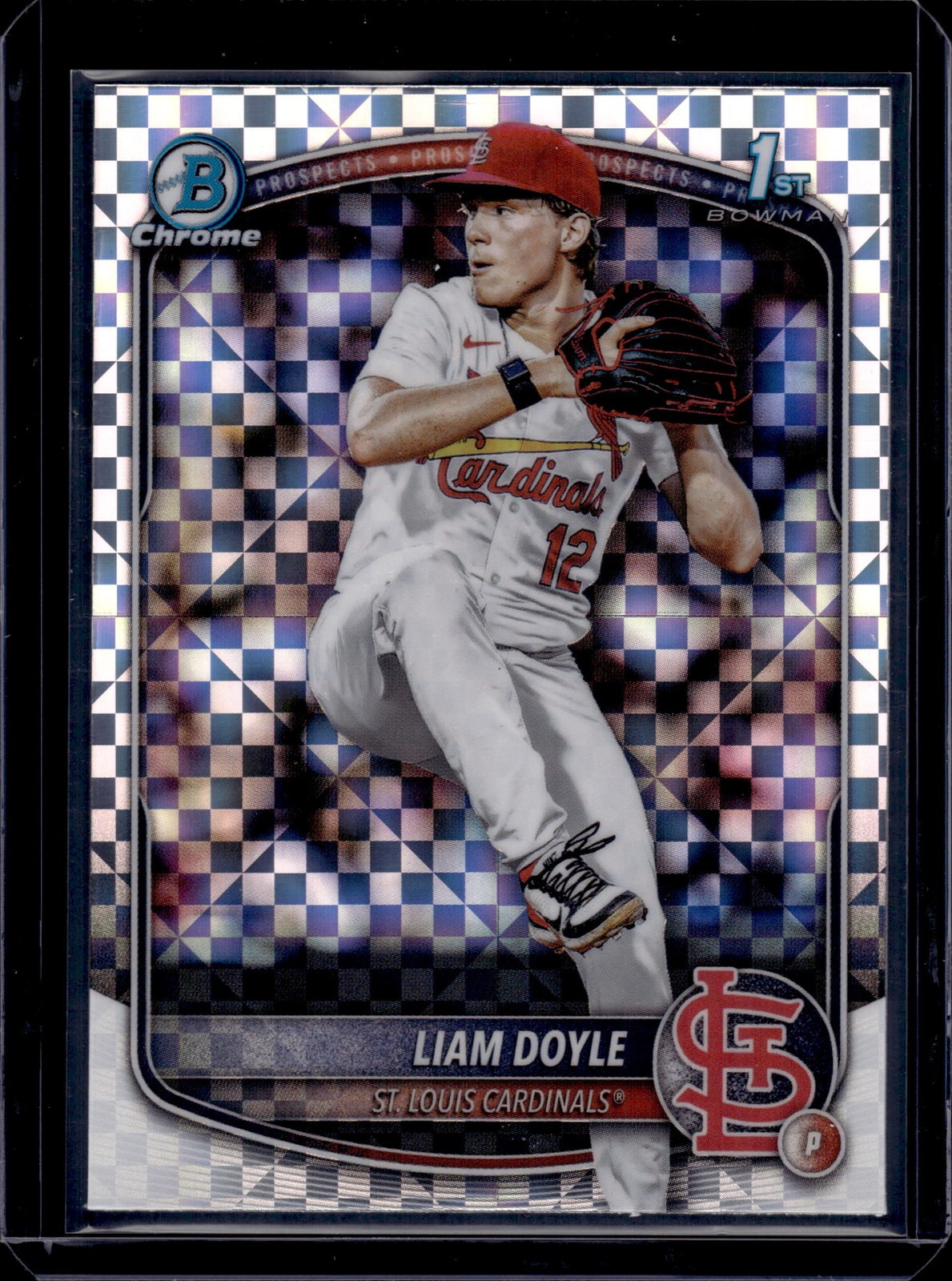 2025 Bowman Draft #BDC-12 Liam Doyle Chrome X-Fractor 2025 Bowman Draft