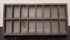 FREE SHIP Letterpress Printers Quarter Case 7-3/8x15 divided compartments 75