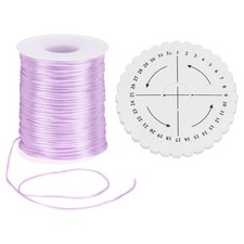 1.5mm 109 Yards Poly Satin String Cord for Bracelet Jewelry Trim, Light Purple