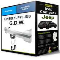 Abnehmbare AnhäNgerkupplung für Jeep Compass 08.2017-Jetzt Typ Mp, MV G.D.W. NEU