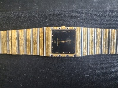 Vintage Raymond Weil Geneve Quartz 18k Gold Electroplated Watch