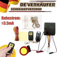 12 V Alarmanlage mit Motorstart mit 2 Handsender Universal f&uuml;r Motorrad Roller