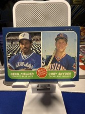 1986 Fleer #653 Cecil Fielder / Cory Snyder Rookie Card RC . rookie card picture