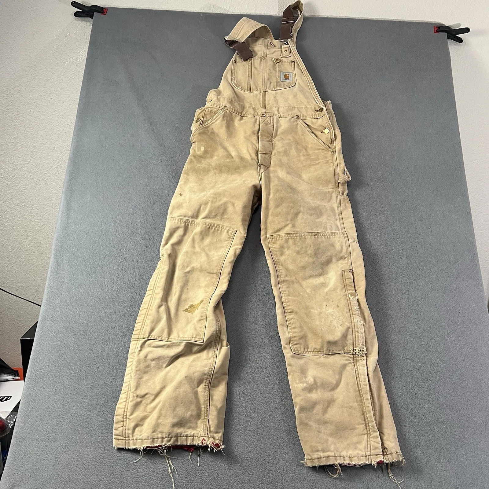 Carhartt Overalls Mens 34X30 Beige Insulated Quilt Lined Outdoor Workwear
Opens in a new window or t