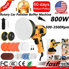 Electric Polisher Buffer Sander Car Polishing Machine 5" 7" Buffing Sponge Kit