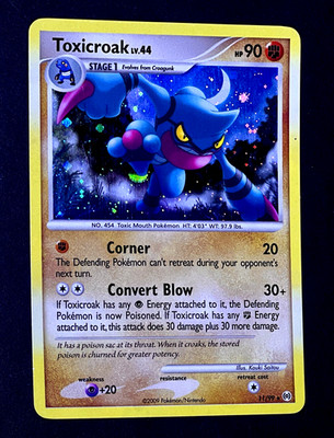 2009 Pokemon TOXICROAK Arceus Set COSMOS HOLO Foil Rare Platinum Card 11/99 NM