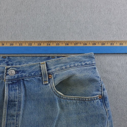 Jeans vintage Levis 501 para hombre 40x30 pierna recta botón mosca hechos en EE. UU. 90 denim - Imagen 5 de 19