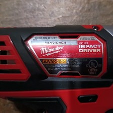 Milwaukee 2462-20 M12 1/4" Hex Impact Driver (Tool Only)