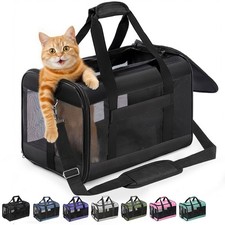 Cat Carrier Airline Approved, Soft-Sided Dog Carrier with Inner Safety Leash,...