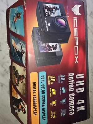IceFox UHD 4K Action Camera Waterproof 30m, Duel Screen, WiFi, Image Stabilizer