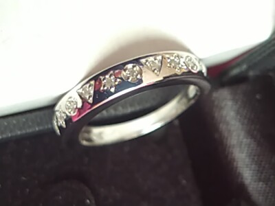 TJC 925 Diamond Band Ring 0.1 CT  Size K
