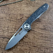 Venom Harpoon Knife M390 Blade Carbon Fiber Handle Disassembly Pivot Screws