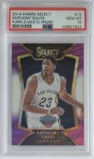 2014 Panini Select Anthony Davis Purple White Prizm #15 PSA 10 