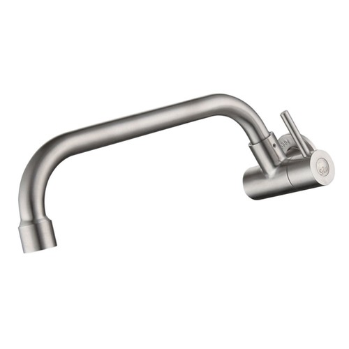 Single Cold Faucet Lengthened Stainless Steel Rotating Water Tap