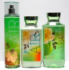 3pc set air pear blossom fine mist lotion shower gel bath and pear blossom air bath and body works