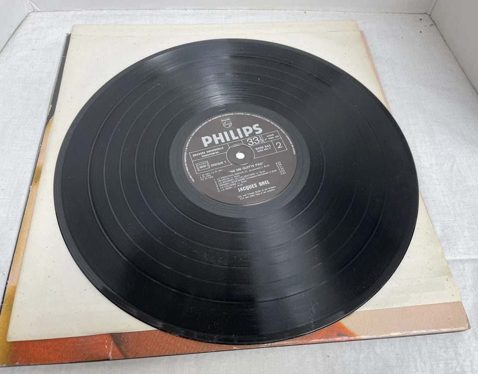 Jacques Brel Ne Me Quitte Pas 2LP Vinyl Album Philips 9299 641 Mono/Stereo - Image 2 of 4