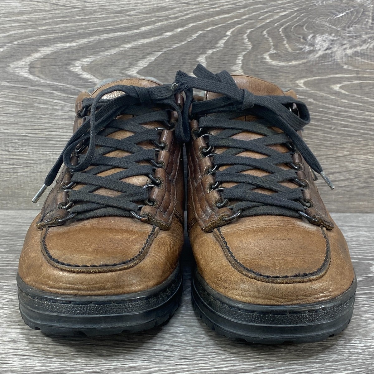 VTG Mephisto Trampolins Brown Leather Lace Up Comfort Shoes Chukka