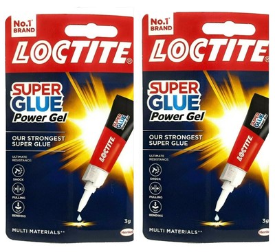Loctite Sekundenkleber Power Gel Gummi Leder Holz Metall China Kunststoff 3g - 2er Pack