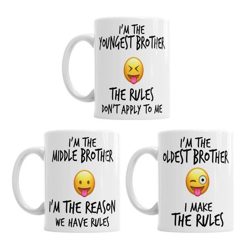 Taza Hermano Mayor - Taza Hermano Joven - Taza Hermano Medio - Taza Emoji - ÚNICA - Imagen 5 de 5